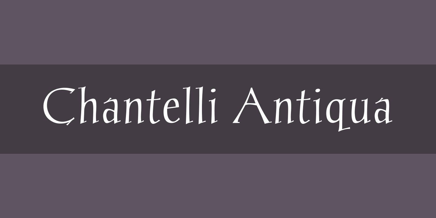 Пример шрифта Chantelli Antiqua